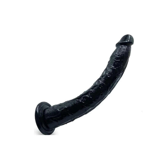 6 Inch Curve Black Jelly Dildo, Non-Vibrating